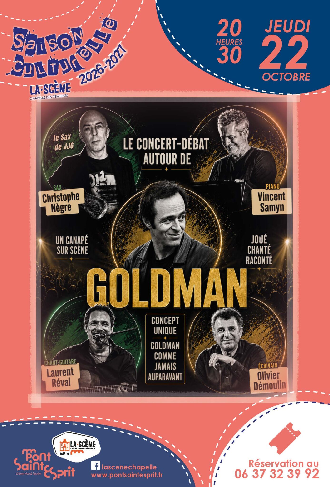 Autour de Goldman | Saison culturelle Scène-Chapelle 2026/2027