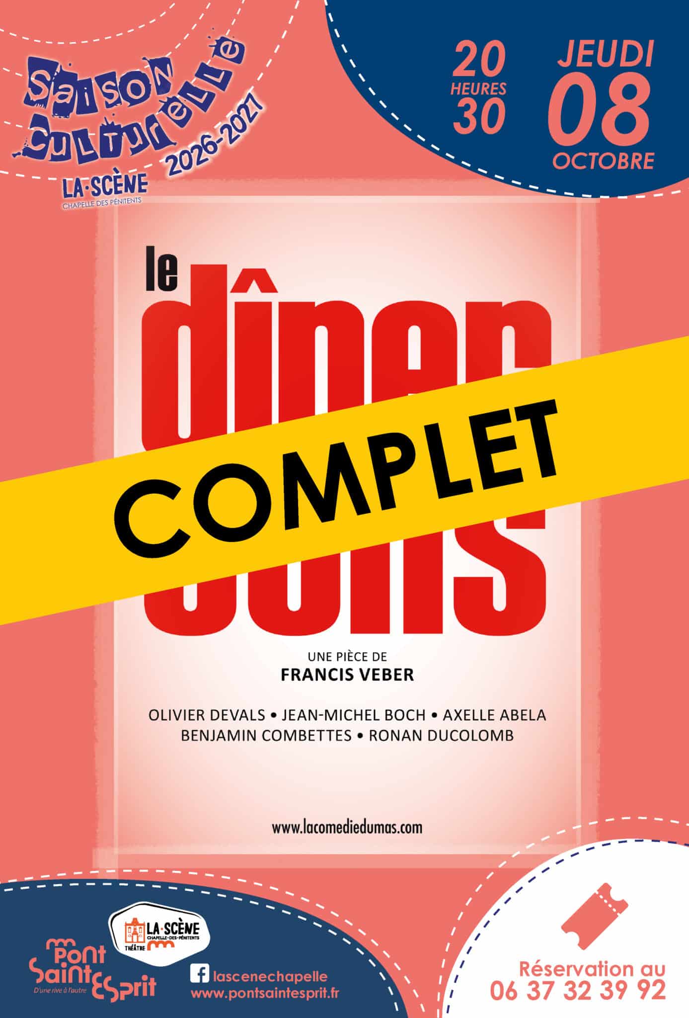 [COMPLET] Le dîner de cons | Saison culturelle Scène-Chapelle 2026/2027