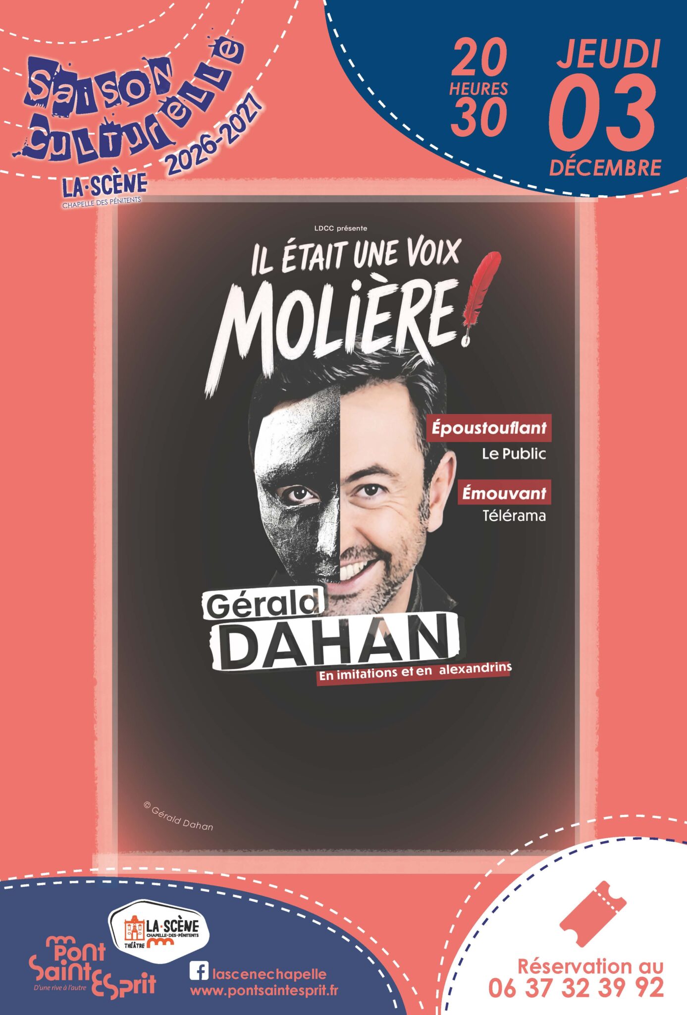 Il était une voix…Molière ! | Saison culturelle Scène-Chapelle 2026/2027
